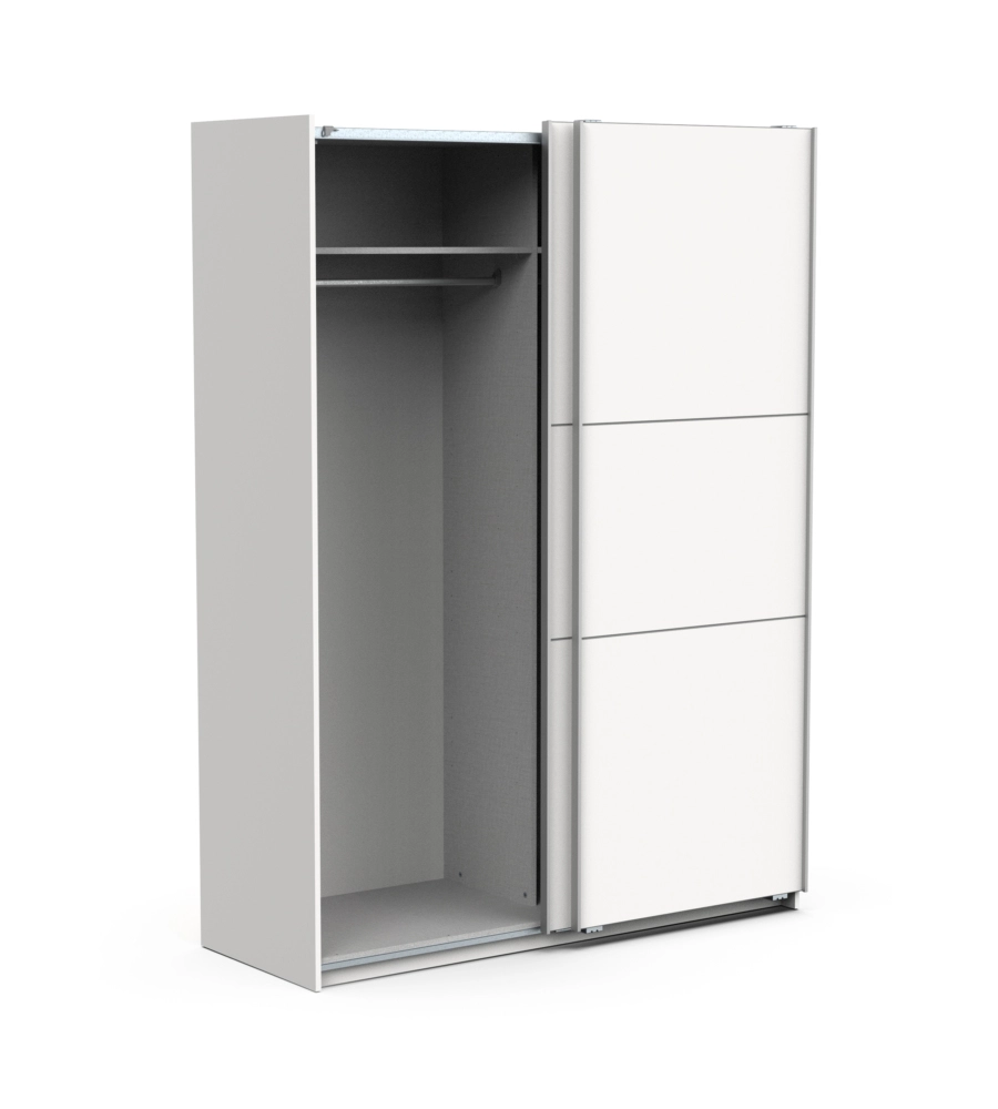 Armadio ante scorrevoli "ghost" bianco 148x59x203 cm